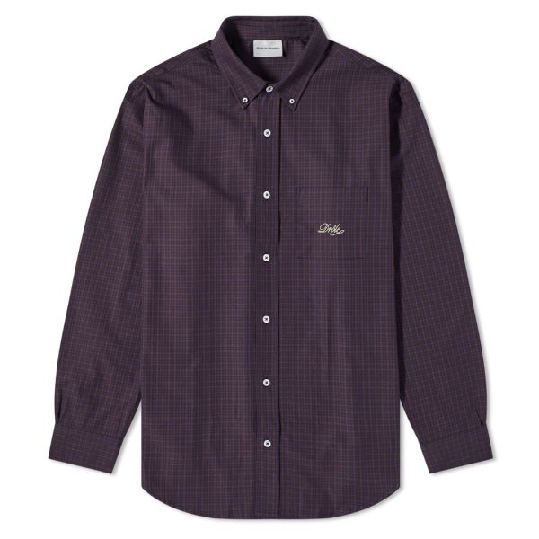 Drôle De Monsieur La Chemise Carreaux Overshirt Bruin
