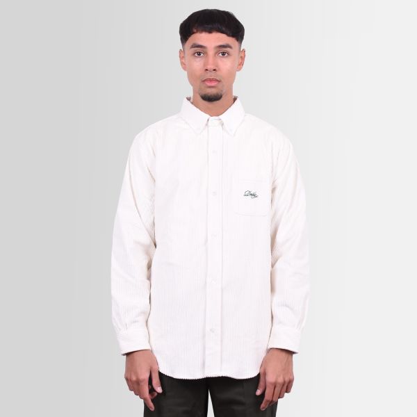Drôle De Monsieur La Chemise Corduroy Overshirt Off White