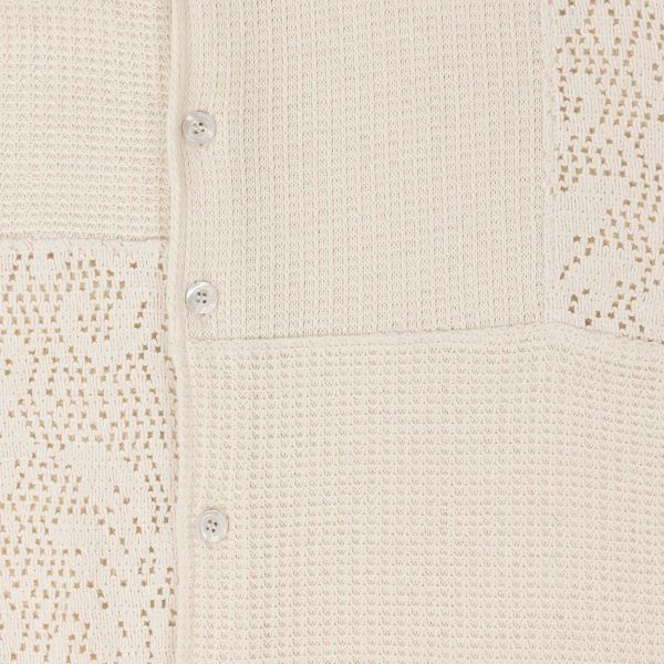 Drôle De Monsieur La Chemise Patchwork Overhemd Off White