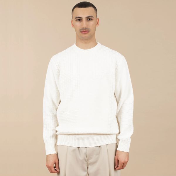Drôle De Monsieur La Maille Patchwork Sweater Off White