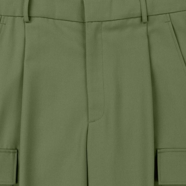 Drôle De Monsieur Laine Cargo Broek Donker Groen