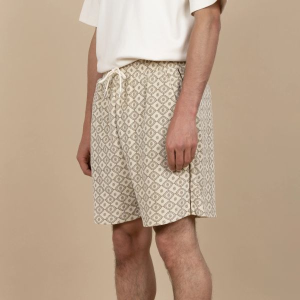 Drôle De Monsieur Le Velours Monogramme Korte Broek Beige
