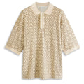Drôle De Monsieur Le Velours Monogramme Polo Beige