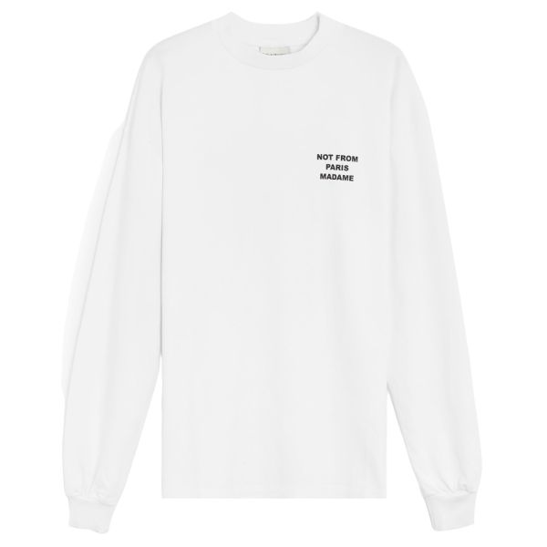 Drôle De Monsieur NFPM T-shirt Lange Mouw Wit