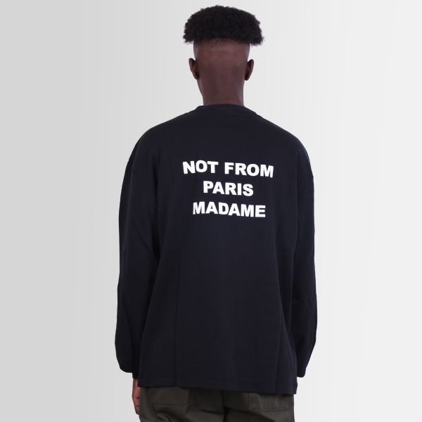 Drôle De Monsieur NFPM T-shirt Lange Mouw Zwart