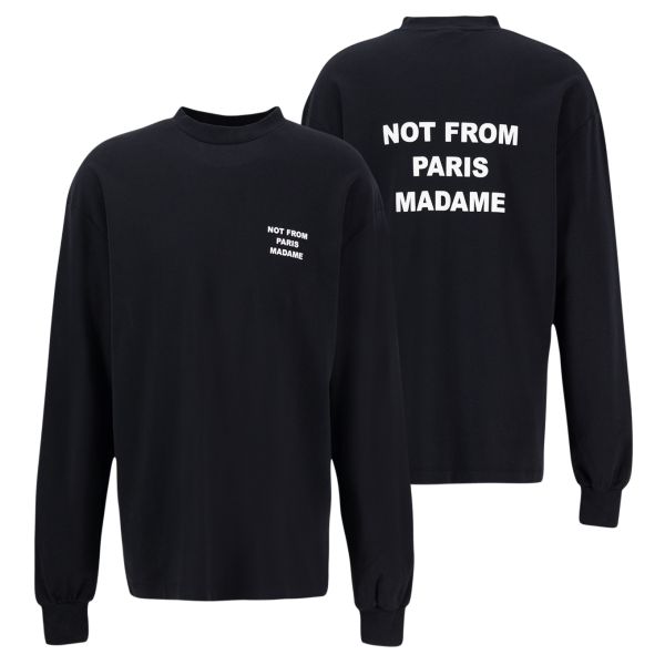 Drôle De Monsieur NFPM T-shirt Lange Mouw Zwart