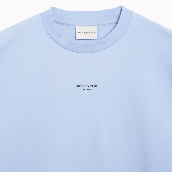 Drôle De Monsieur NFPM T-shirt Licht Blauw