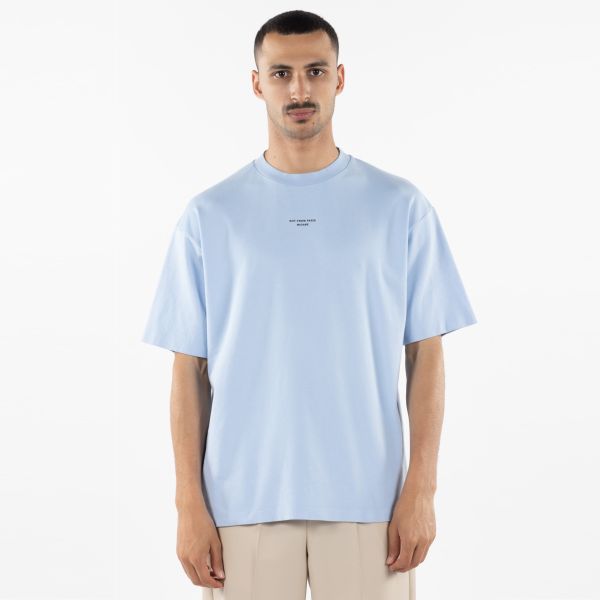 Drôle De Monsieur NFPM T-shirt Licht Blauw