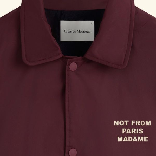 Drôle De Monsieur Polaire Slogan Vest Bordeaux