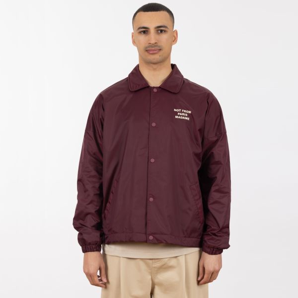 Drôle De Monsieur Polaire Slogan Vest Bordeaux
