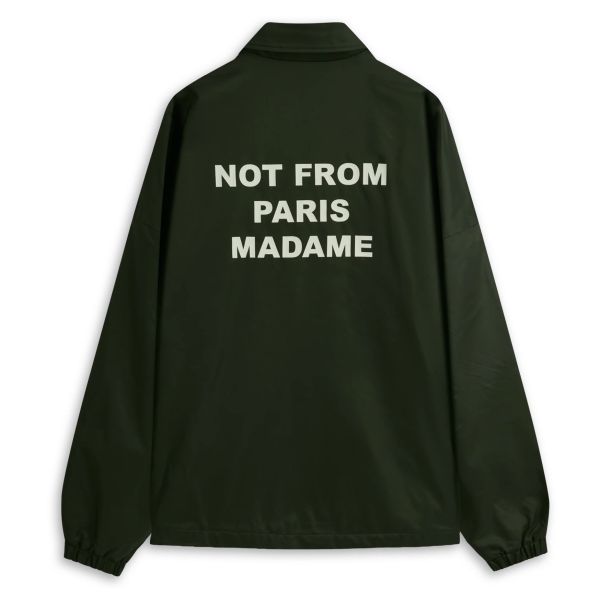 Drôle De Monsieur Polaire Slogan Vest Donker Groen