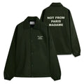 Drôle De Monsieur Polaire Slogan Vest Donker Groen