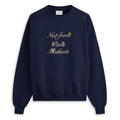 Drôle De Monsieur Slogan à Fleurs Sweater Navy