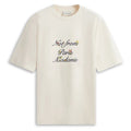 Drôle De Monsieur Slogan à Fleurs T-shirt Off White