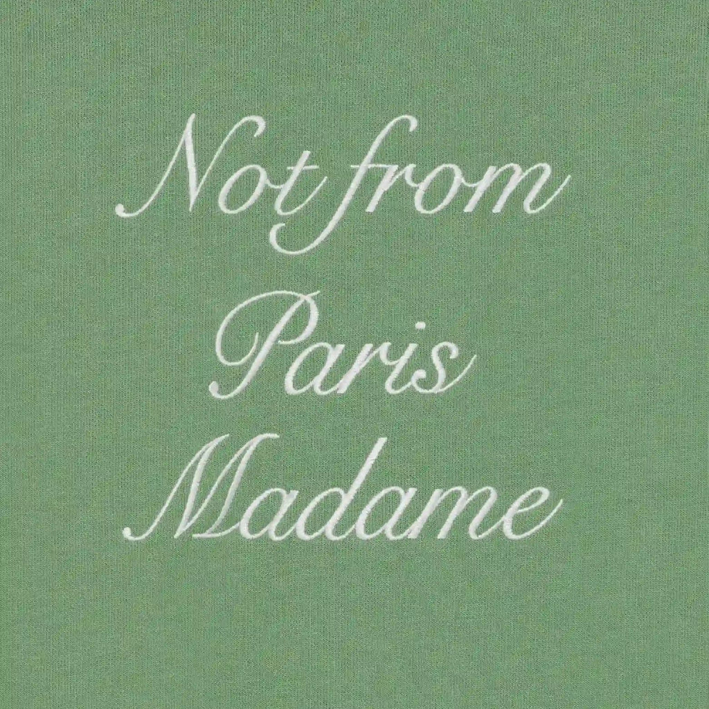 Drôle De Monsieur Slogan Calligraphy Sweater Licht Groen