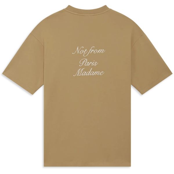 Drôle De Monsieur Slogan Calligraphy T-shirt Bruin