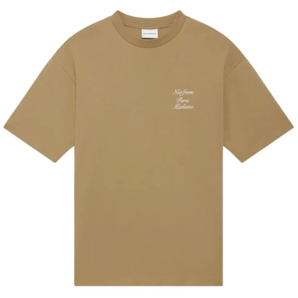 Drôle De Monsieur Slogan Calligraphy T-shirt Bruin