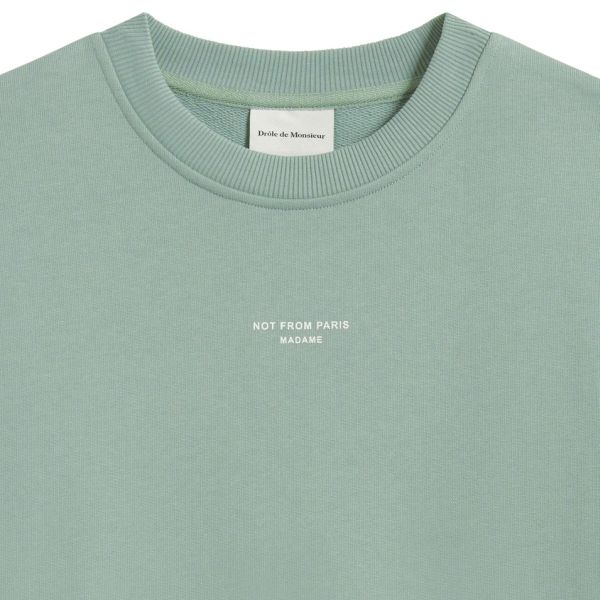 Drôle De Monsieur Slogan Classique Sweater Groen