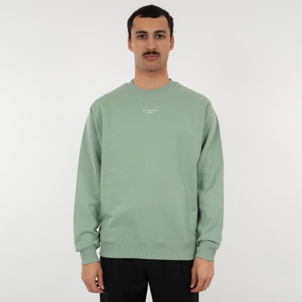 Drôle De Monsieur Slogan Classique Sweater Groen