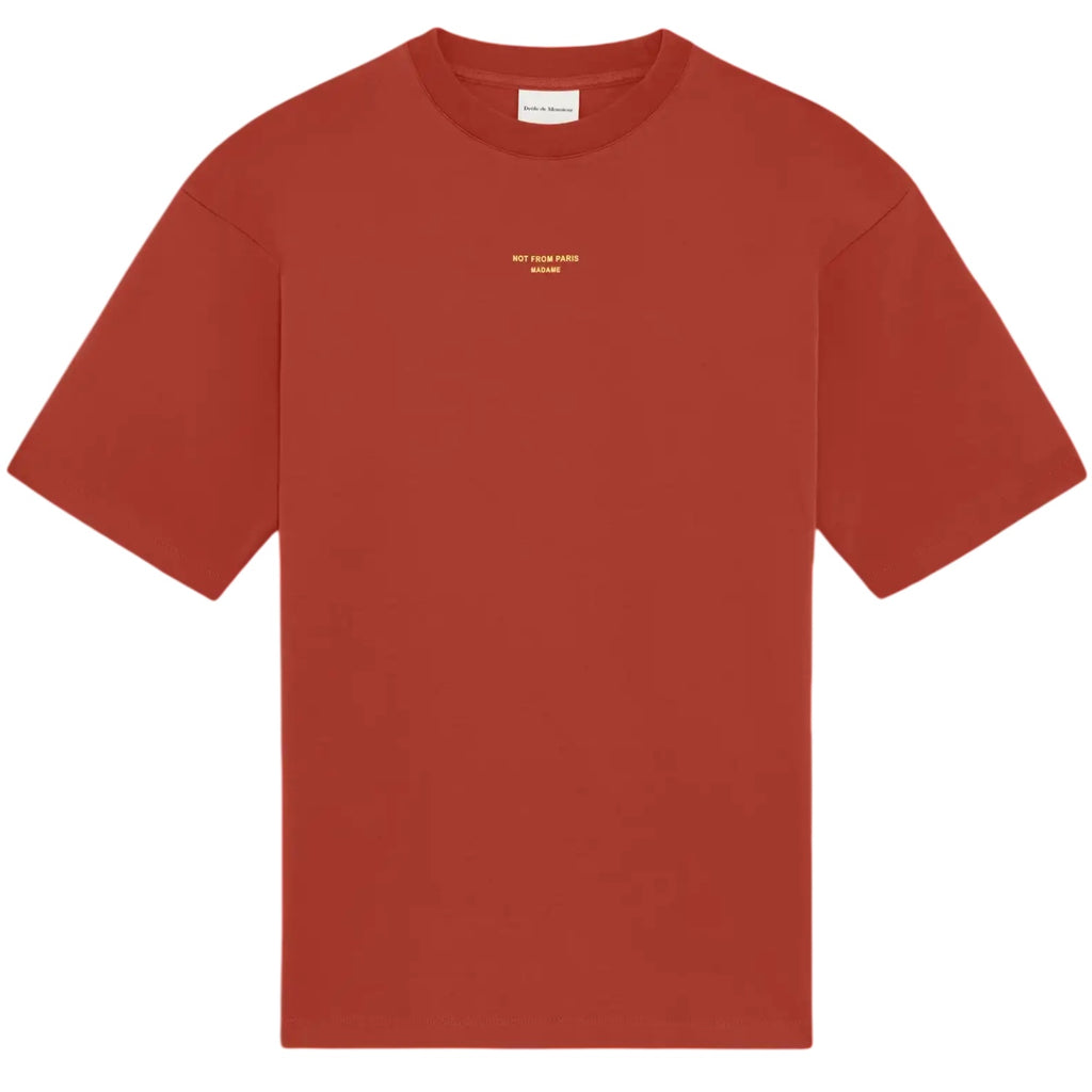 Drôle De Monsieur Slogan Classique T-shirt Rood