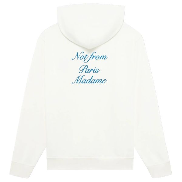 Drôle De Monsieur Slogan Cursive Hoodie Off White