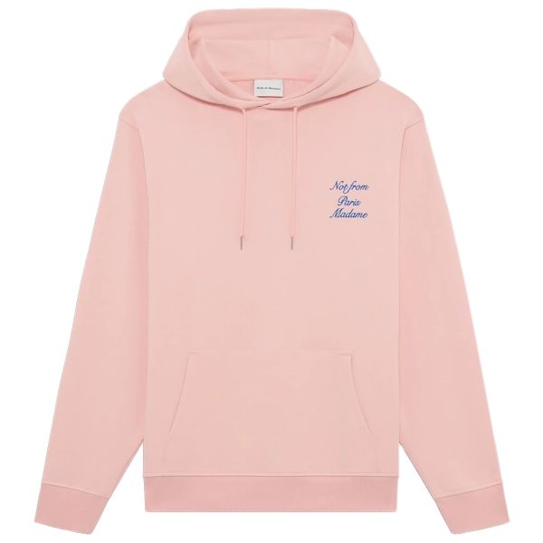 Drôle De Monsieur Slogan Cursive Hoodie Roze