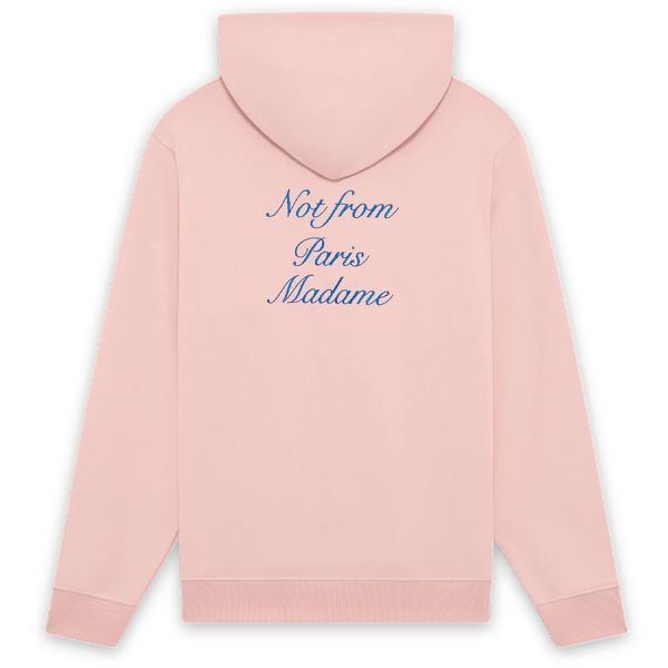Drôle De Monsieur Slogan Cursive Hoodie Roze