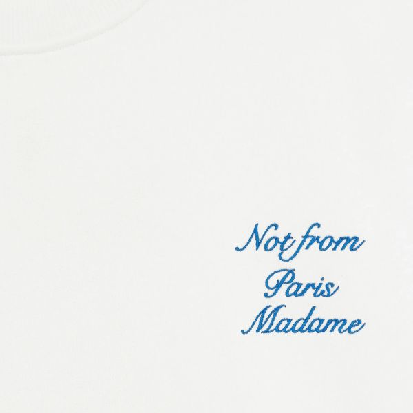 Drôle De Monsieur Slogan Cursive Sweater Off White