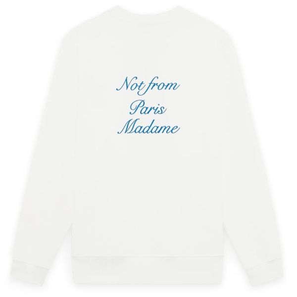 Drôle De Monsieur Slogan Cursive Sweater Off White