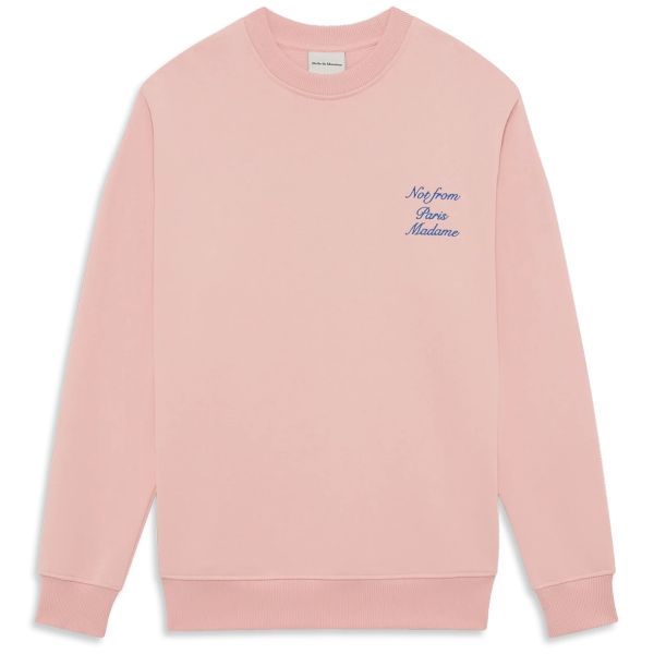 Drôle De Monsieur Slogan Cursive Sweater Roze