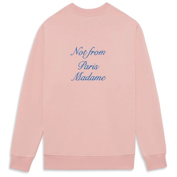 Drôle De Monsieur Slogan Cursive Sweater Roze