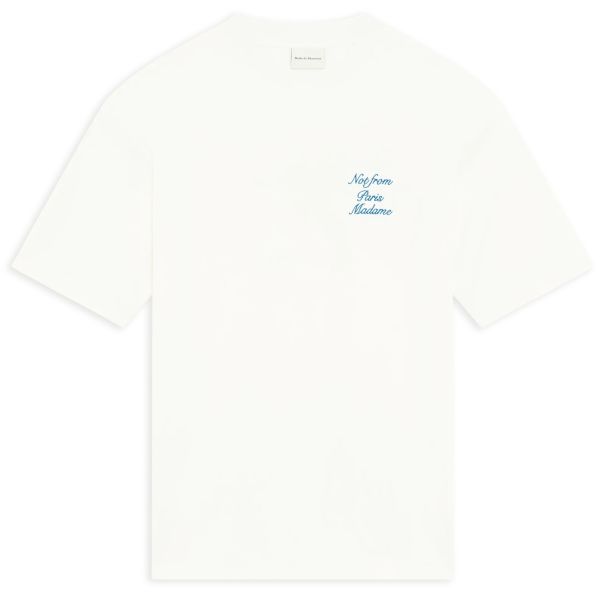 Drôle De Monsieur Slogan Cursive T-shirt Off White