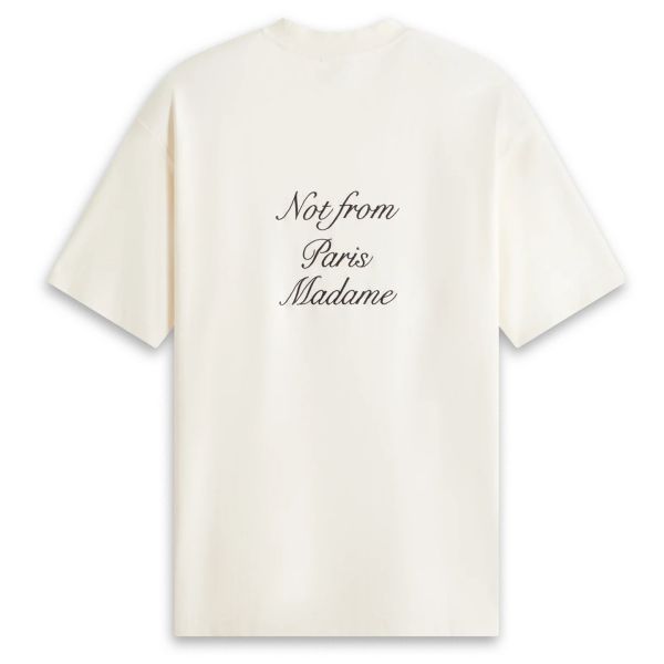 Drôle De Monsieur Slogan Cursive T-shirt Off White