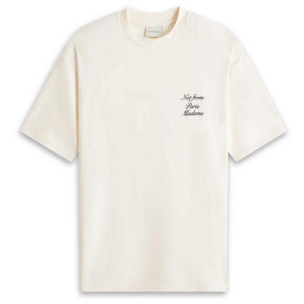 Drôle De Monsieur Slogan Cursive T-shirt Off White