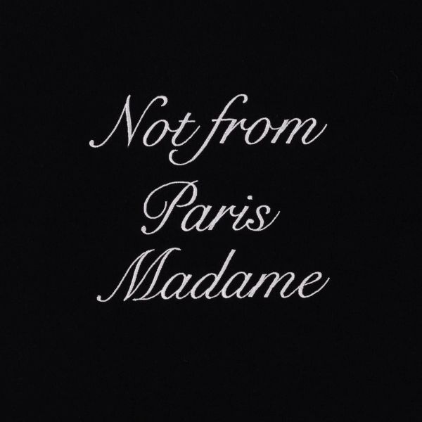 Drôle De Monsieur Slogan Cursive T-shirt Zwart