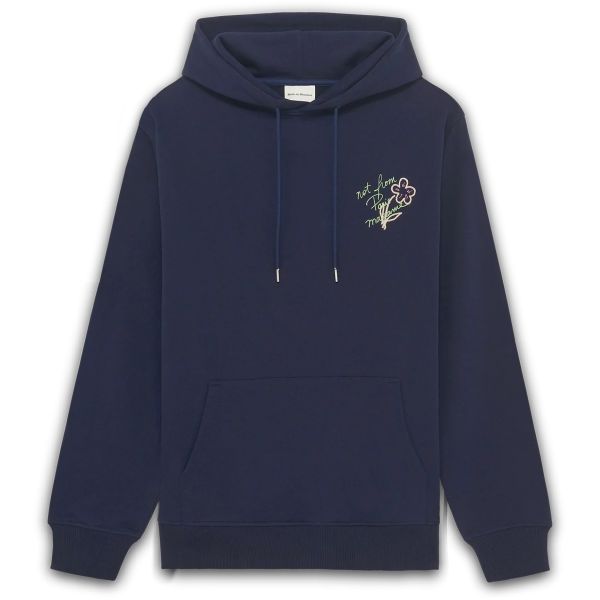 Drôle De Monsieur Slogan Esquisse Hoodie Navy