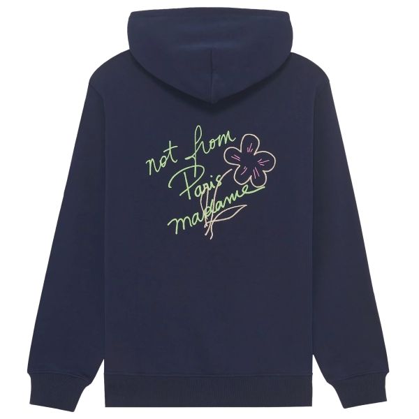 Drôle De Monsieur Slogan Esquisse Hoodie Navy