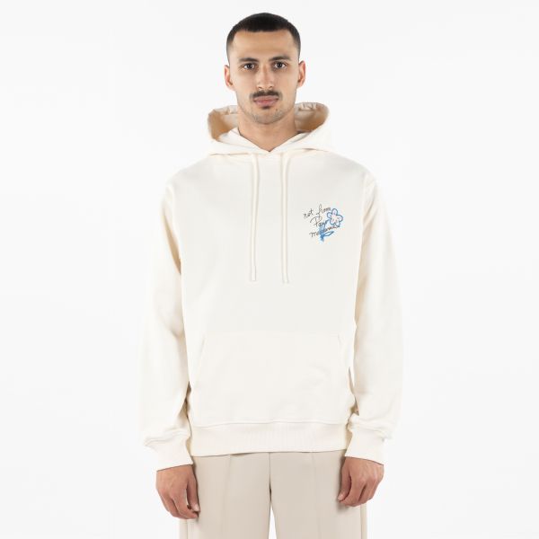 Drôle De Monsieur Slogan Esquisse Hoodie Off White