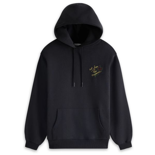 Drôle De Monsieur Slogan Esquisse Hoodie Zwart