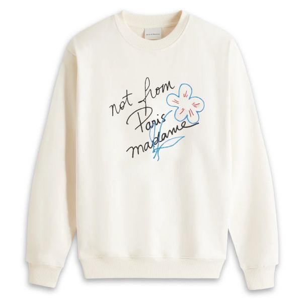 Drôle De Monsieur Slogan Esquisse Sweater Off White