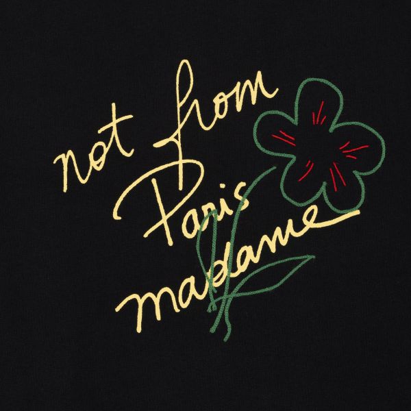 Drôle De Monsieur Slogan Esquisse Sweater Zwart