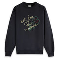 Drôle De Monsieur Slogan Esquisse Sweater Zwart