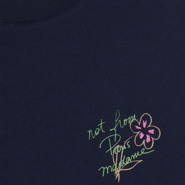 Drôle De Monsieur Slogan Esquisse T-shirt Navy