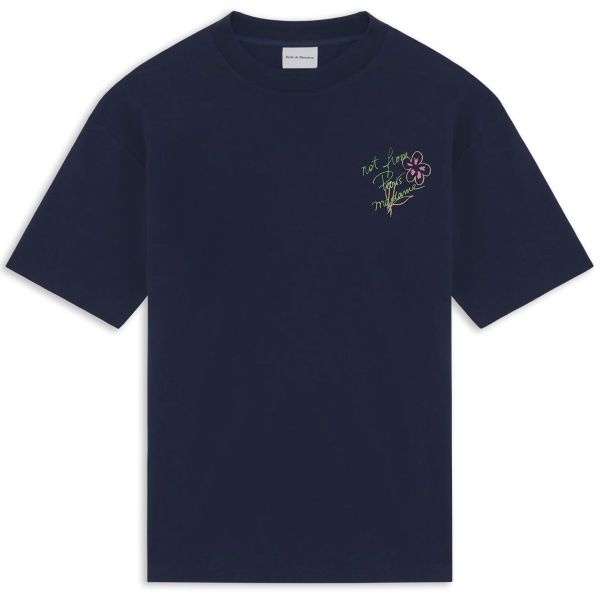 Drôle De Monsieur Slogan Esquisse T-shirt Navy
