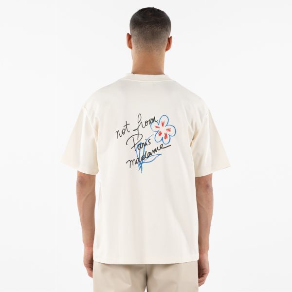 Drôle De Monsieur Slogan Esquisse T-shirt Off White