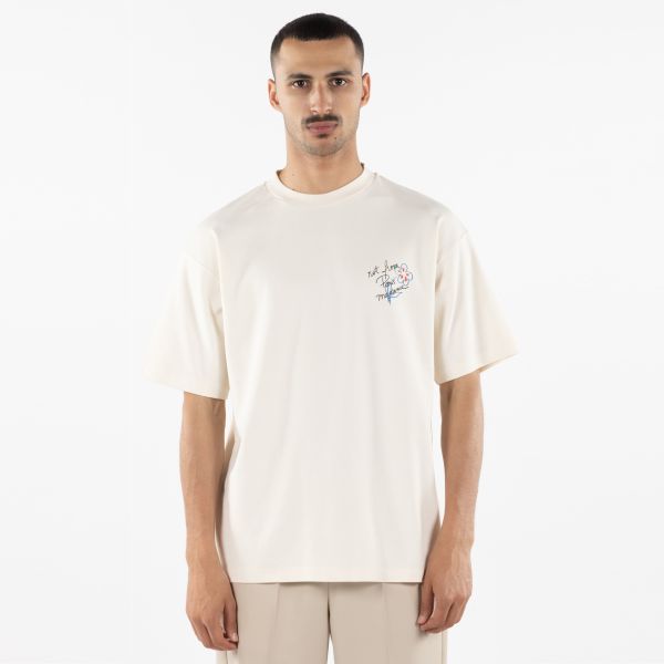 Drôle De Monsieur Slogan Esquisse T-shirt Off White