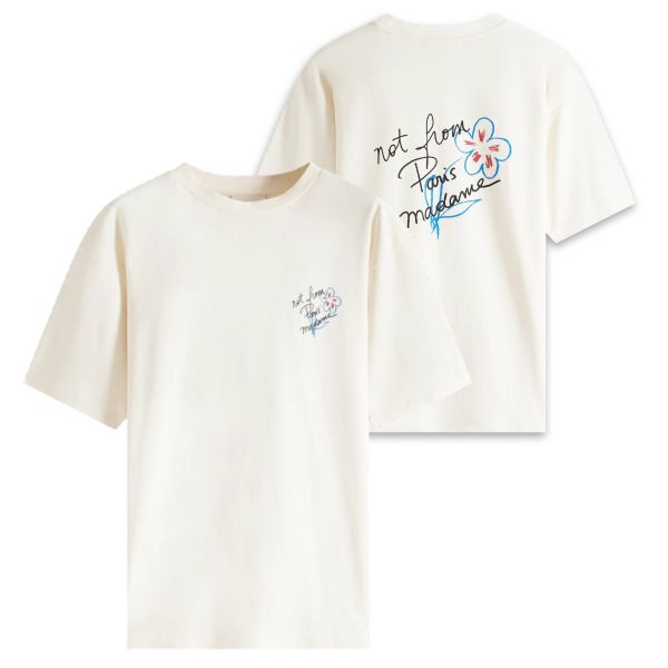 Drôle De Monsieur Slogan Esquisse T-shirt Off White