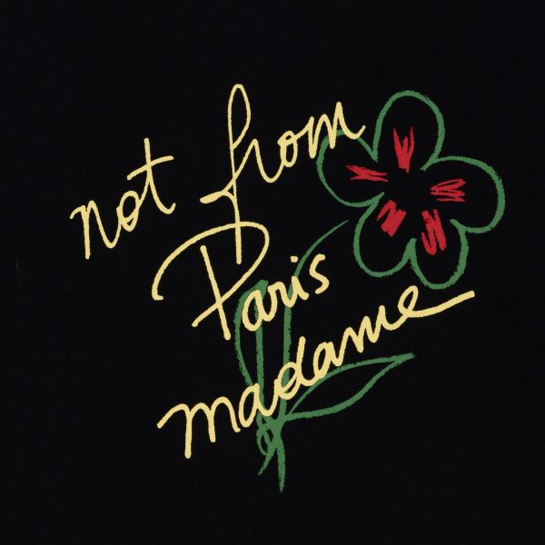 Drôle De Monsieur Slogan Esquisse T-shirt Zwart