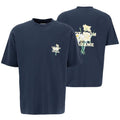 Drôle De Monsieur Slogan Fleur T-shirt Navy