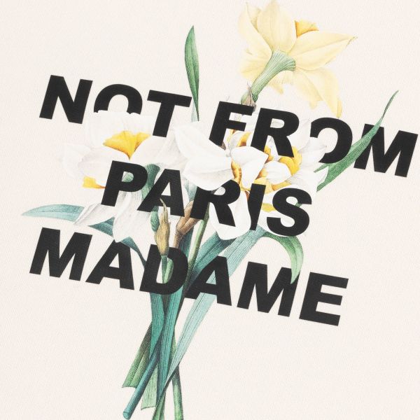 Drôle De Monsieur Slogan Fleur T-shirt Off White